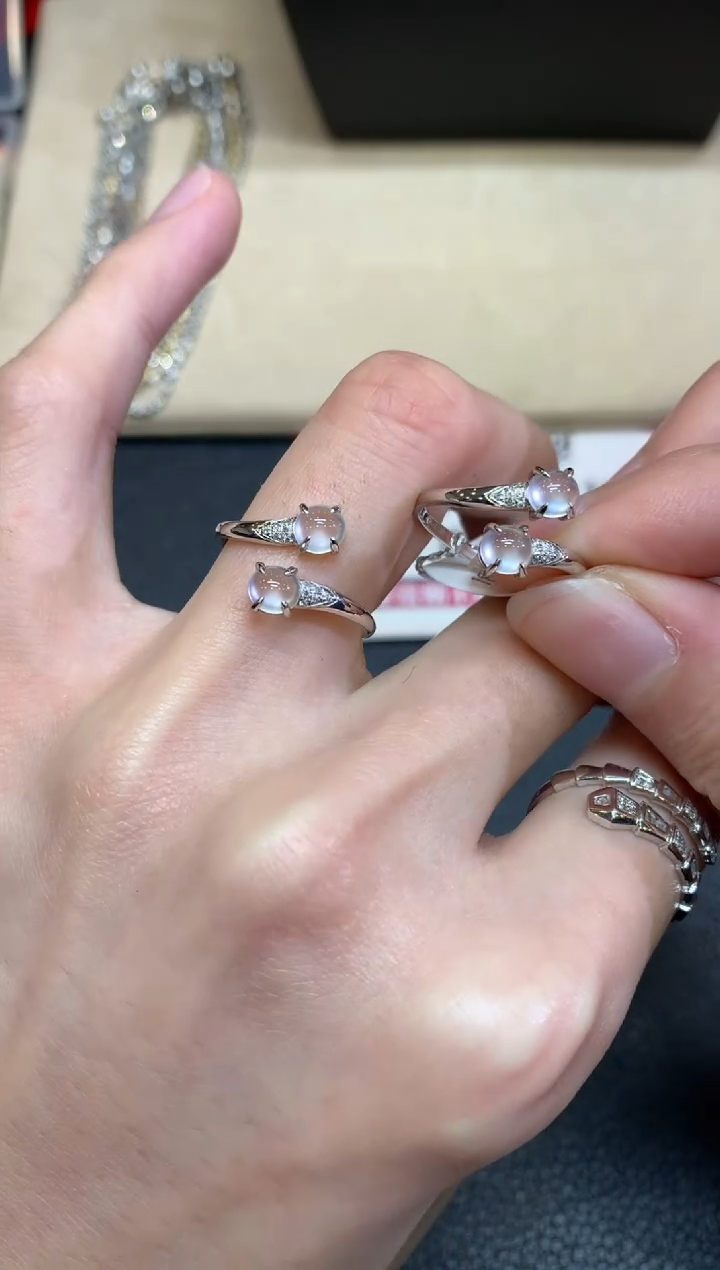 【闪购商品】翡翠戒指18K金镶嵌【无鉴赏期】【多样性发其一】