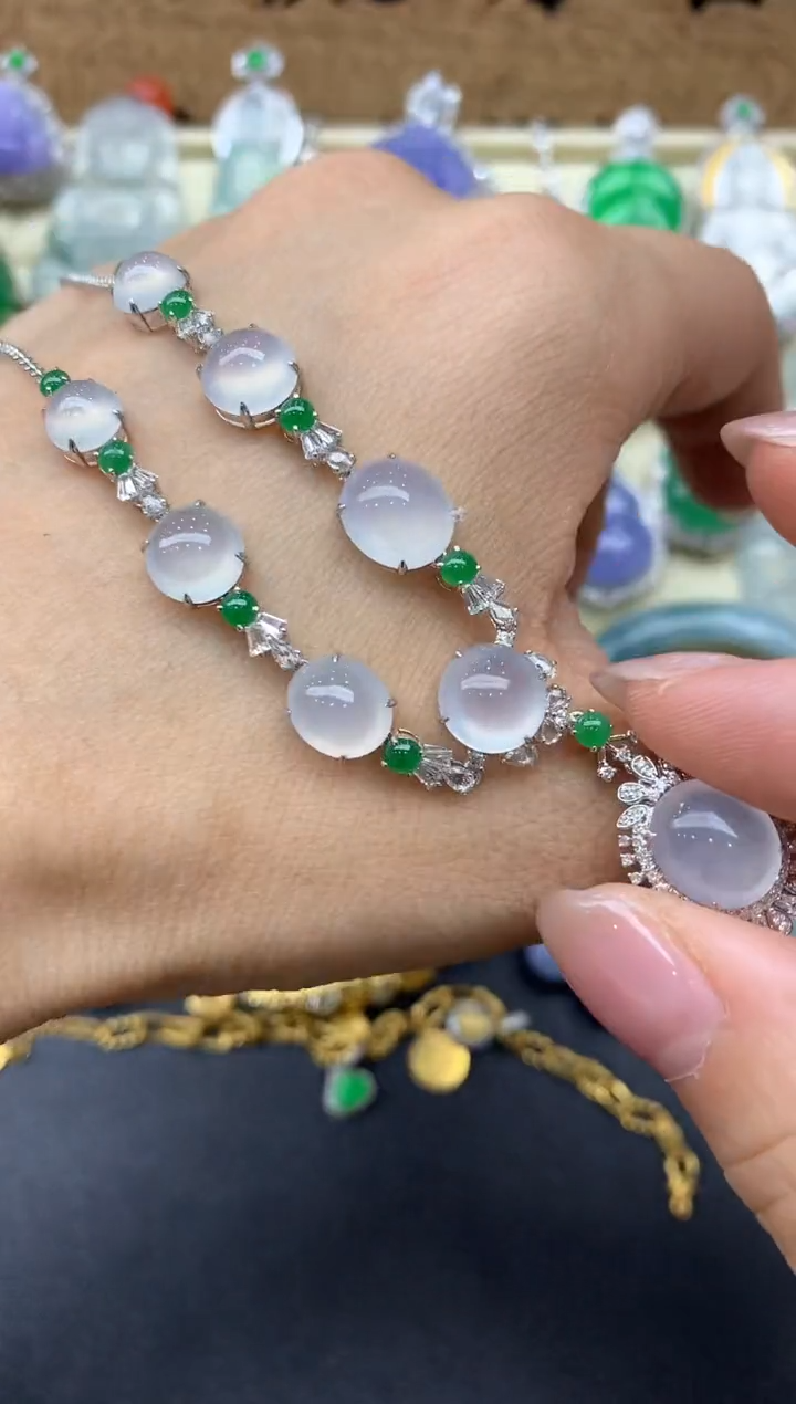 【闪购商品】翡翠颈饰18K金镶嵌186-中国好珍宝