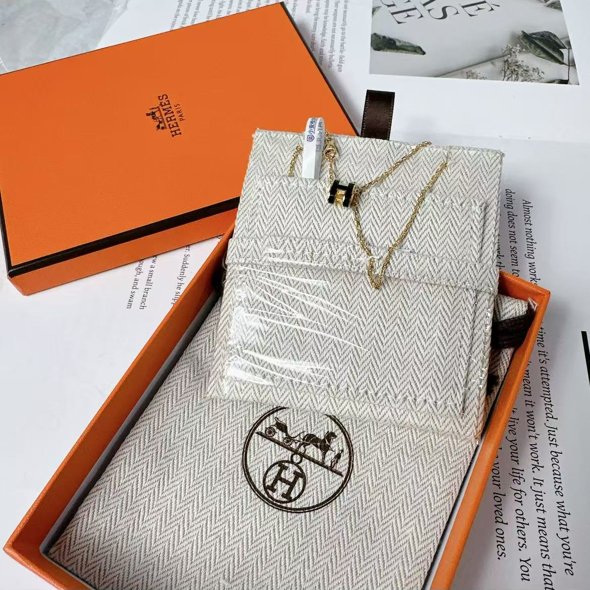 99新 Hermes/爱马仕 安洁利严选项链/sk0125547