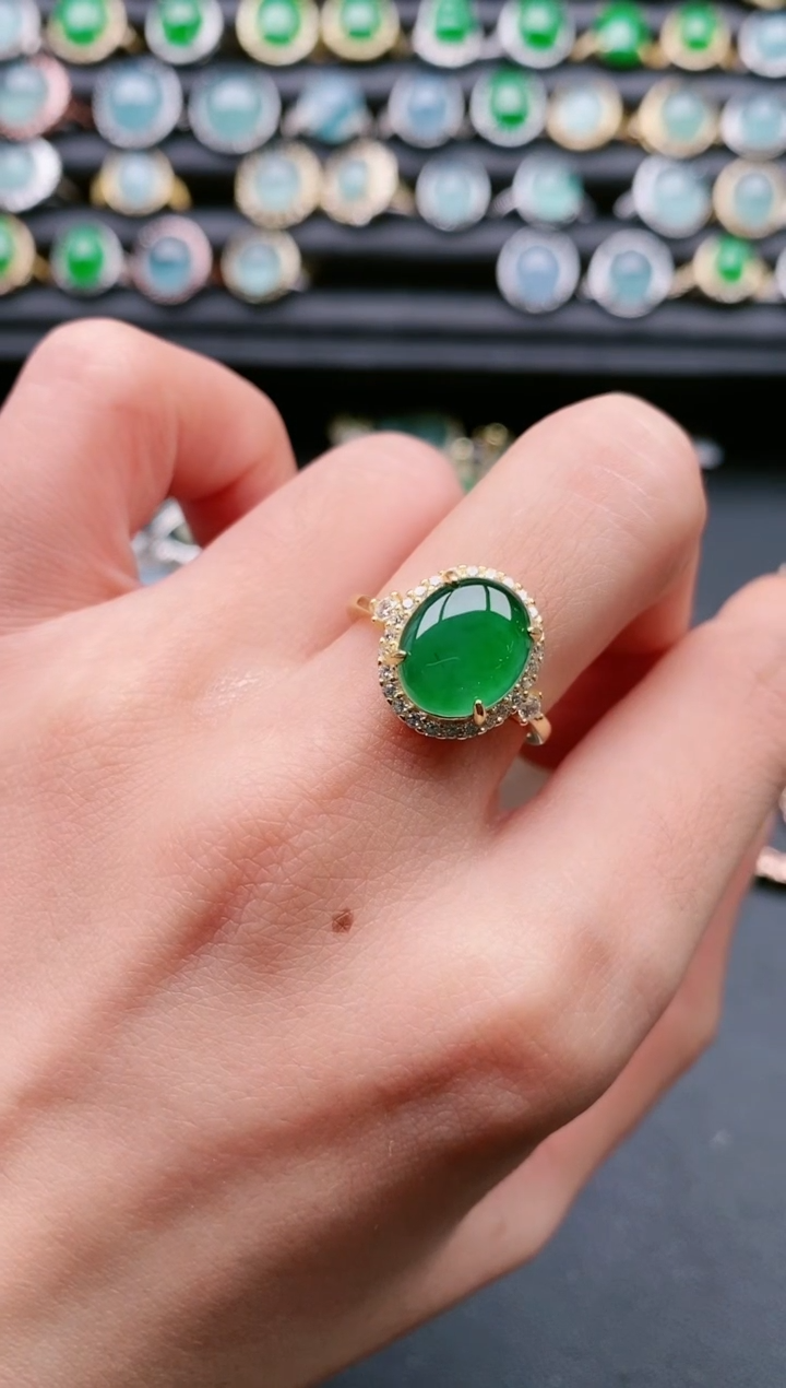 【闪购商品】翡翠戒指银S925镶嵌1111111