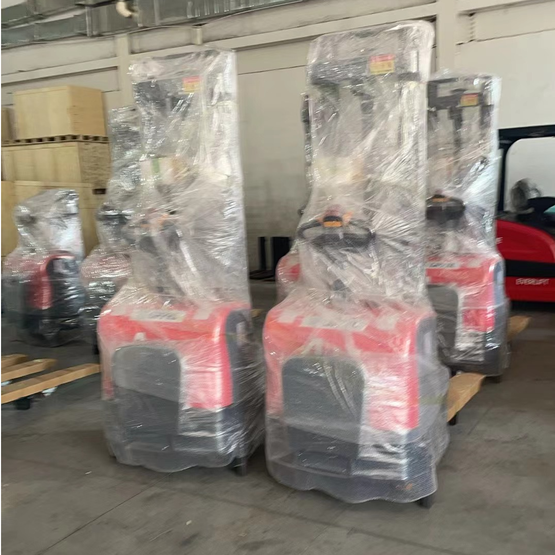 站驾式双起升全电动堆高车液压升降装卸叉车托盘堆垛车
