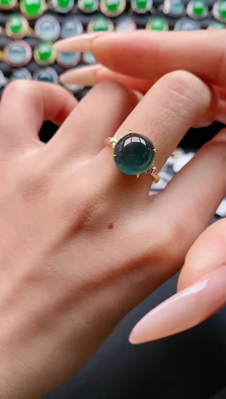 【闪购商品】翡翠戒指银S925镶嵌1111111