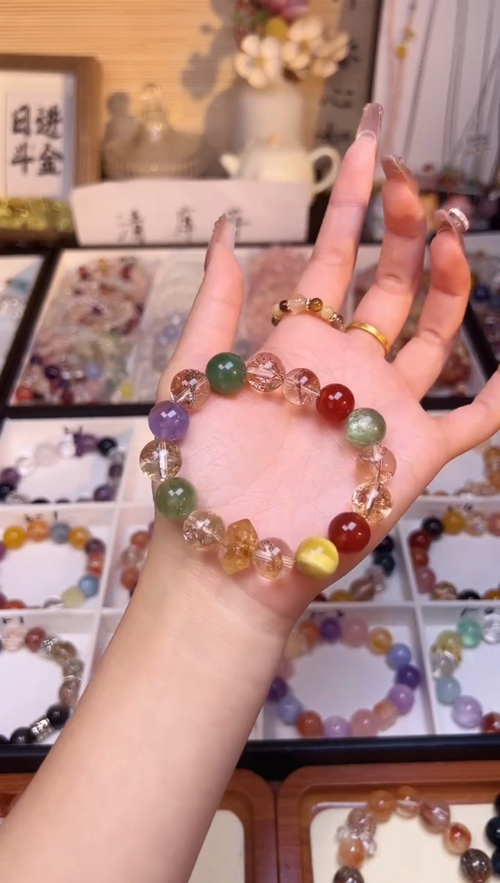 未镶嵌手链水晶圣诞限定款金芒