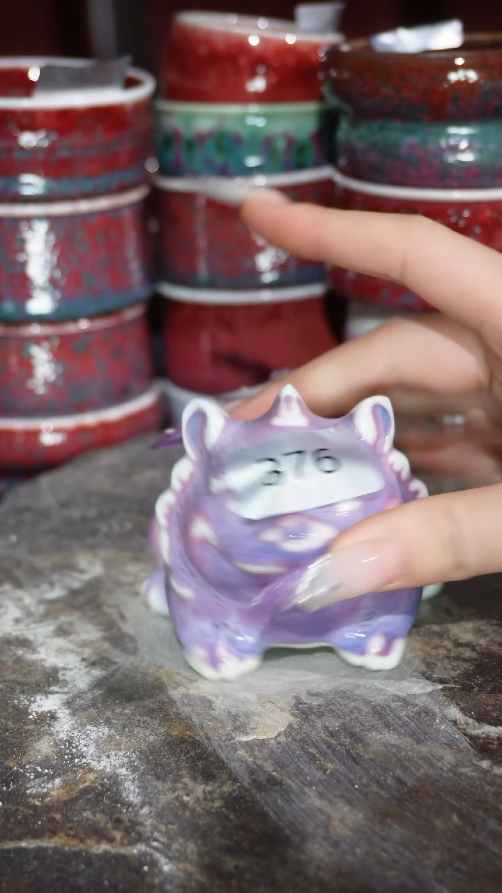 摆件陶精品窑变钧瓷茶器