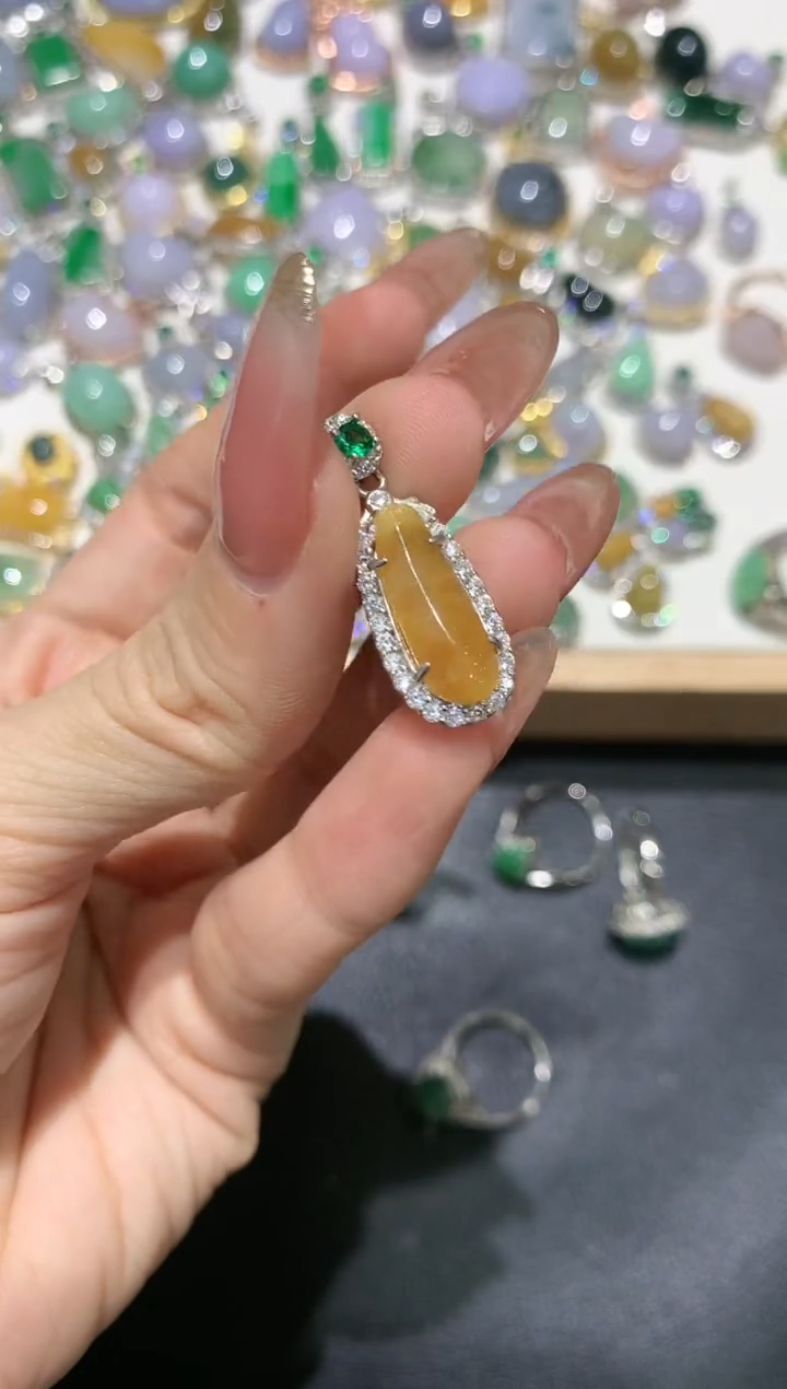 【闪购商品】翡翠吊坠(不含链)银S925镶嵌团购37