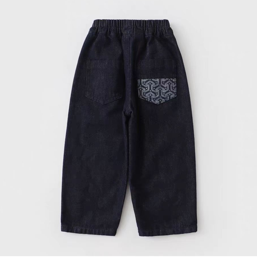 秋款男童百搭时尚休闲裤儿童洋气潮流牛仔裤新款女童裤子春秋牛仔