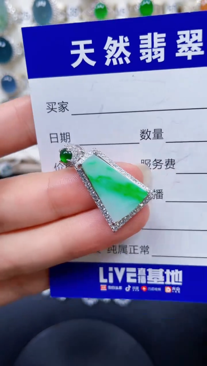 颈饰银S925镶嵌翡翠295