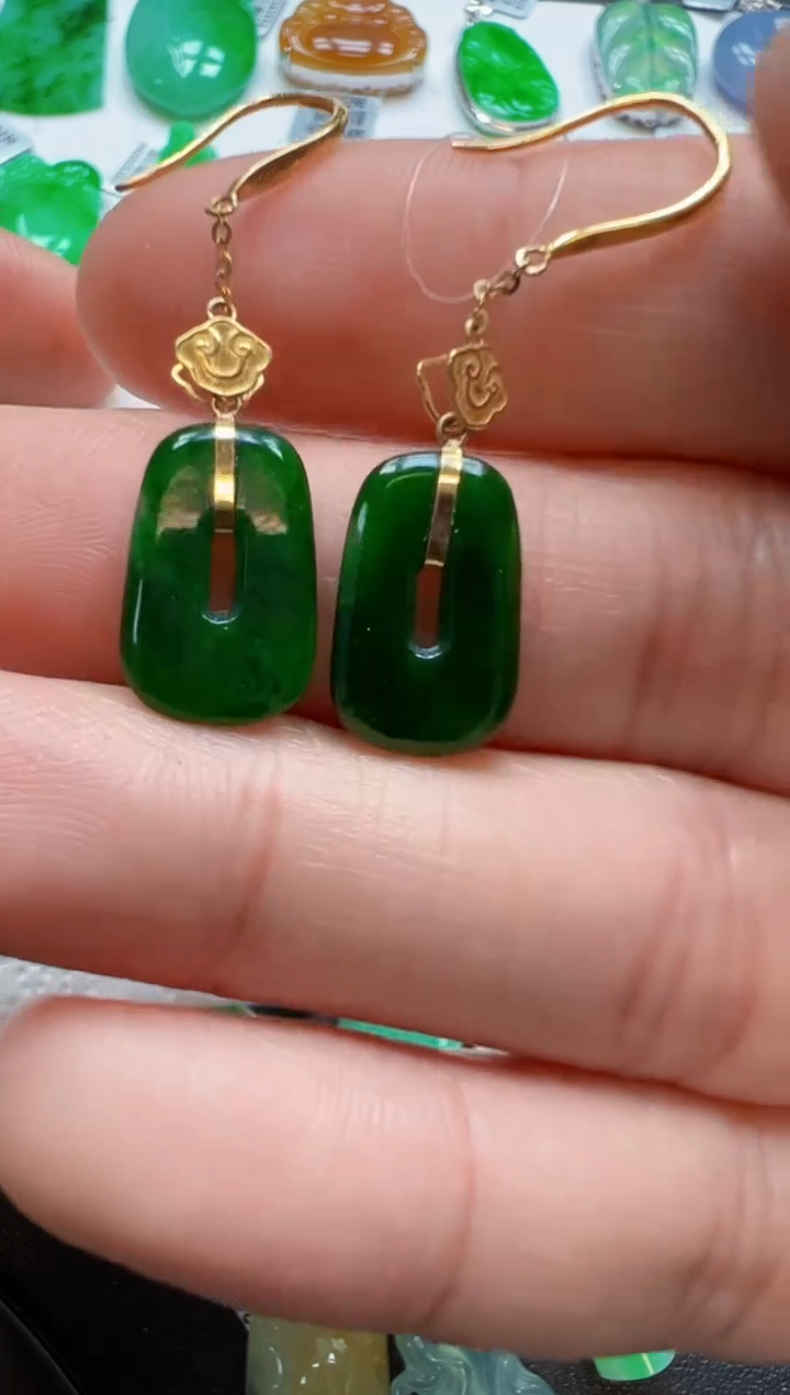 【闪购商品】定制翡翠18K金镶嵌1300元