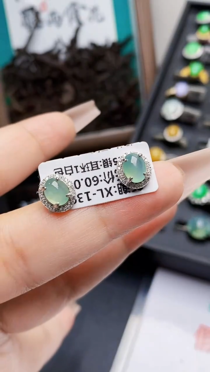 银S925镶嵌戒指翡翠0119