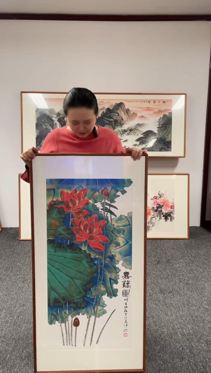 【闪购商品】国画金荷120*60绘画作品