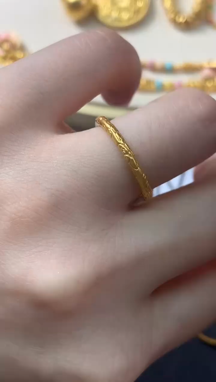 定制足金戒指/指环D187|630