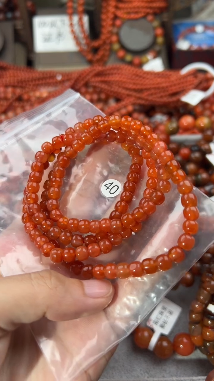 南红玛瑙手串未镶嵌6