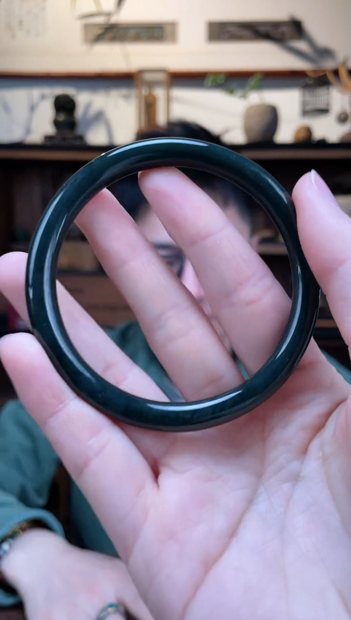 【闪购商品】和田玉手镯未镶嵌62#青玉手镯YR