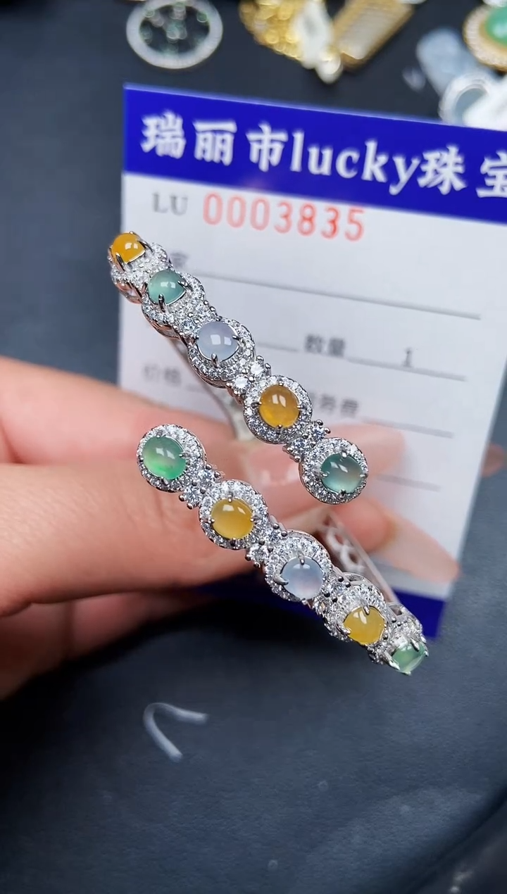 【闪购商品】翡翠颈饰银S925镶嵌3835