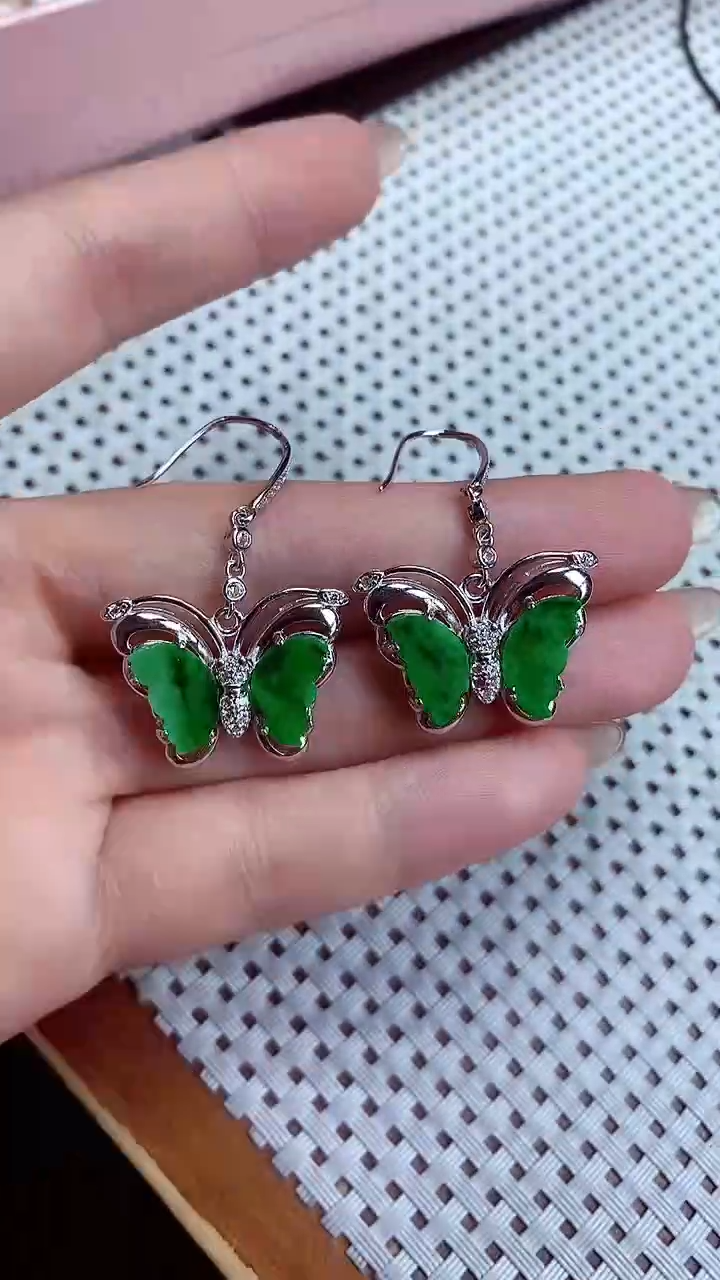 【闪购商品】翡翠耳饰银S925镶嵌 耳饰
