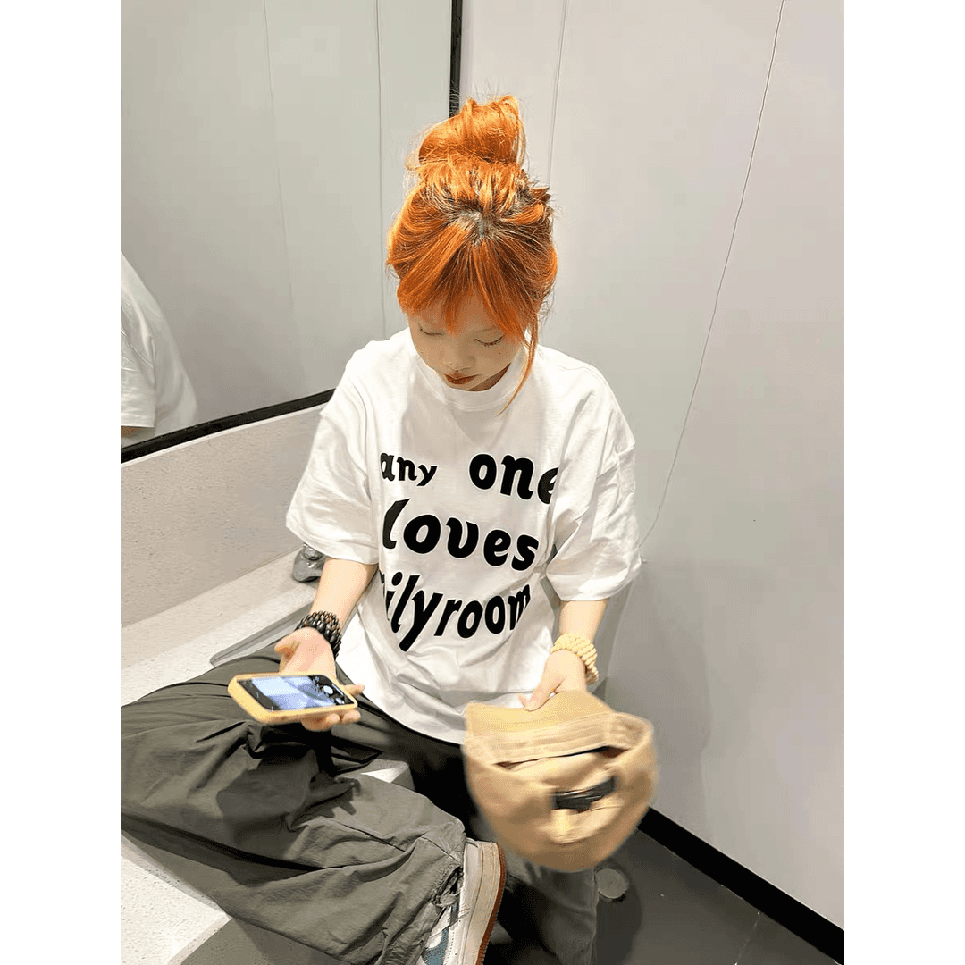 美式复古街字母印花短袖t恤女夏季新款重磅宽松oversize上衣潮牌t