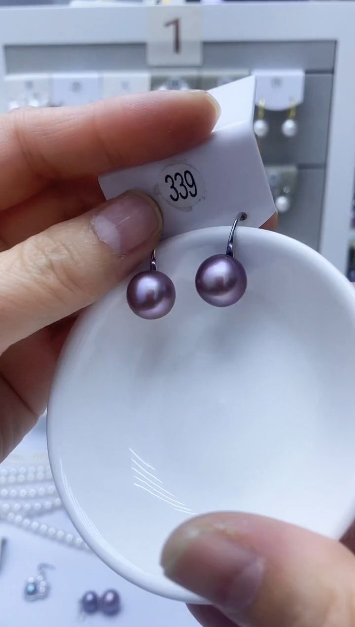 【闪购商品】淡水珍珠耳饰银S925镶嵌339