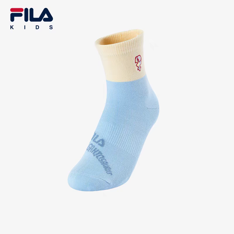 【抗菌】FILA斐乐儿童袜子男女小童休闲弹力中腰袜K17B534303F