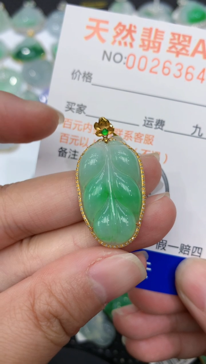 【闪购商品】翡翠颈饰18K金镶嵌11111111111