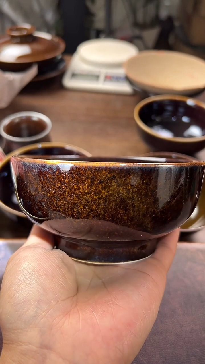 原矿釉煤窑烧制的碗两只