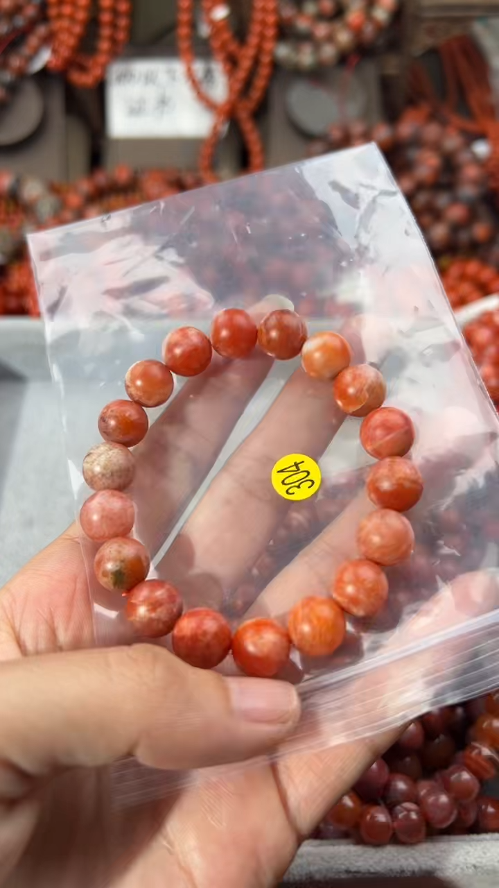 南红玛瑙手串未镶嵌10+