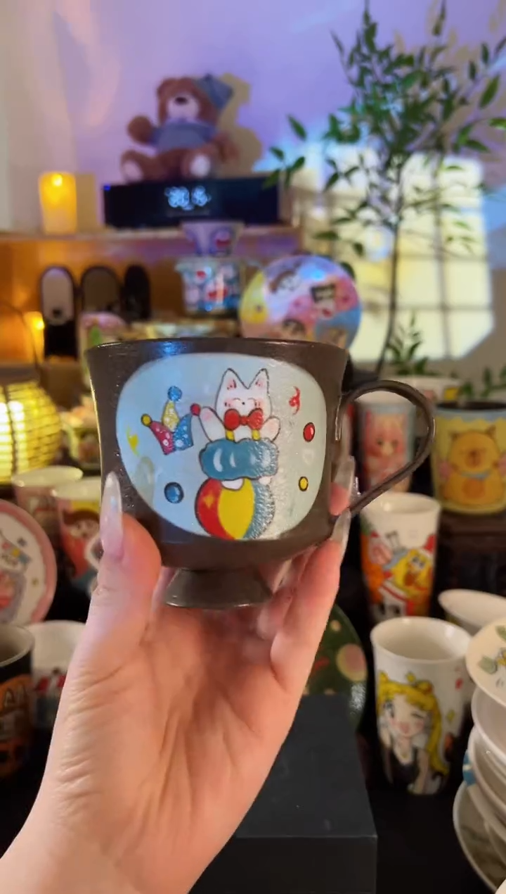 【闪购商品】摆件手工手绘陶瓷小杯杯