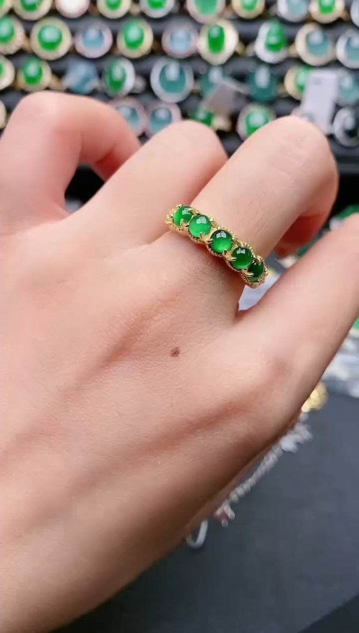 【闪购商品】翡翠戒指银S925镶嵌1111111