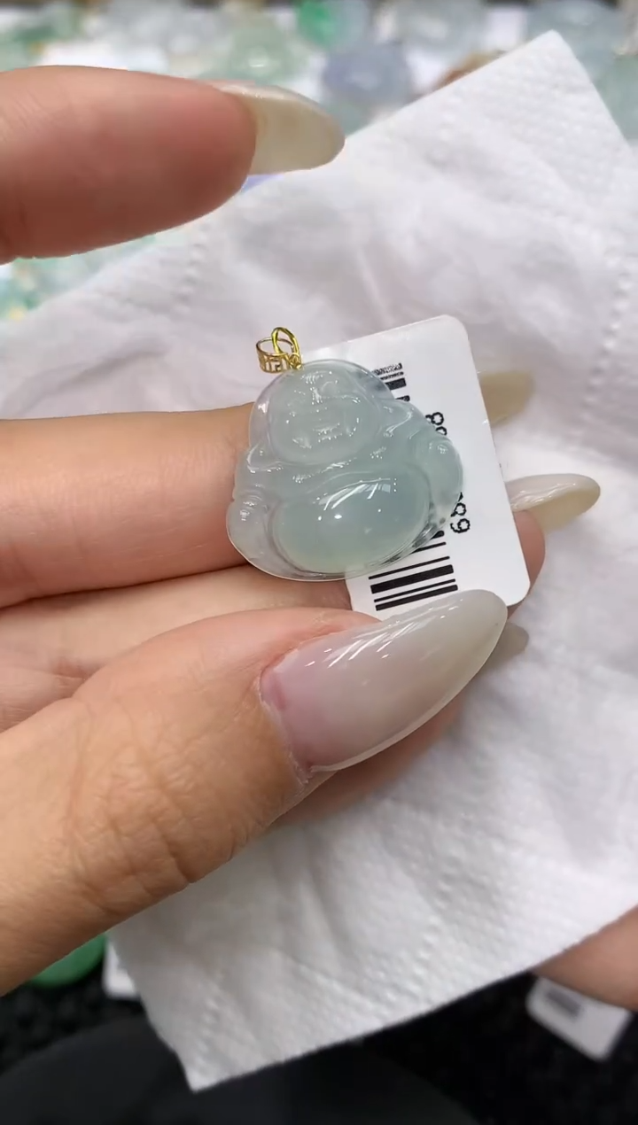 颈饰18K金镶嵌翡翠111111111111