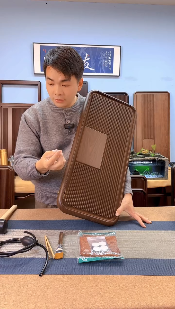 【闪购商品】凌龙黄色款式茶盘70*32*4