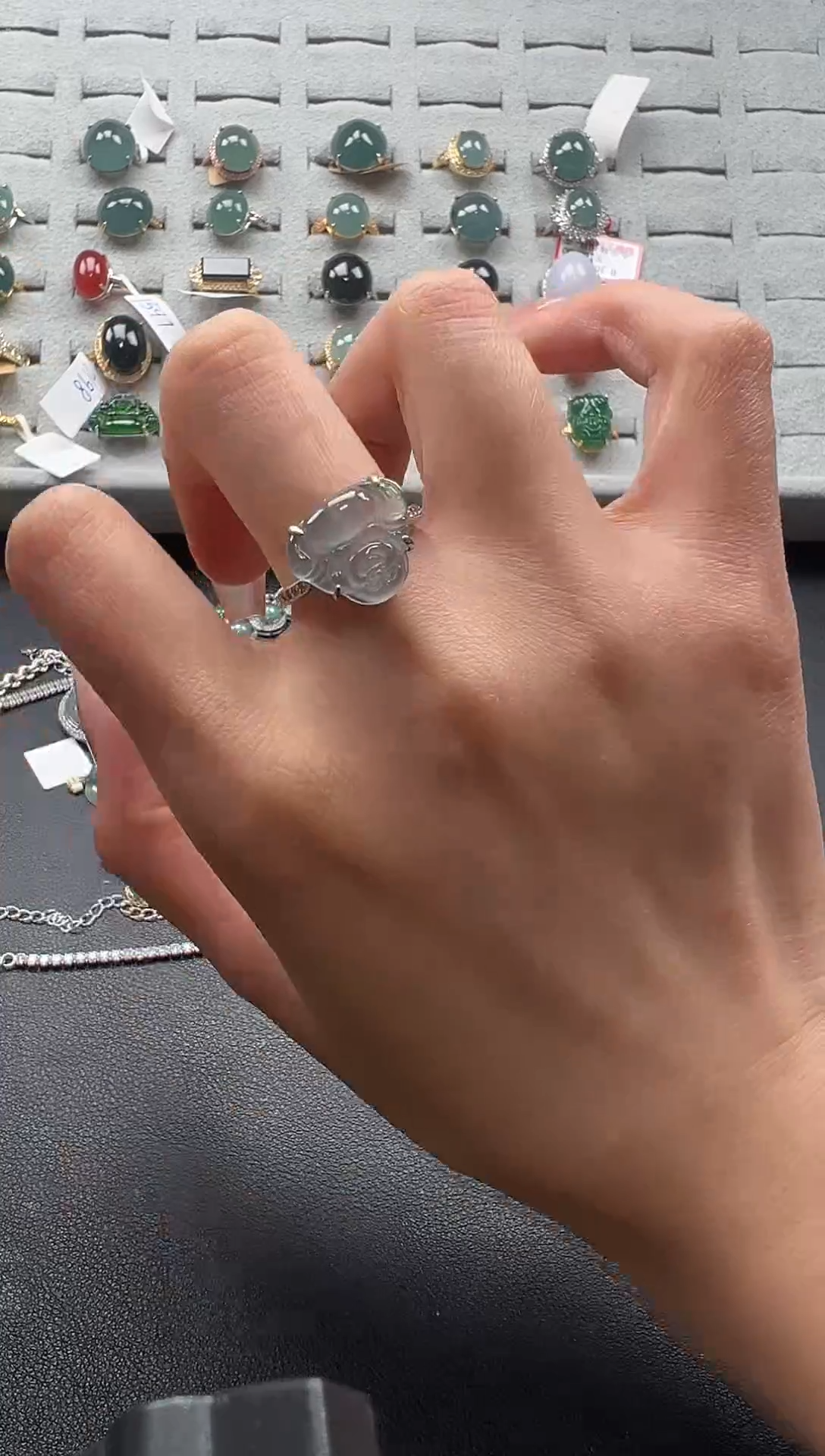 【闪购商品】翡翠戒指银S925镶嵌5654457