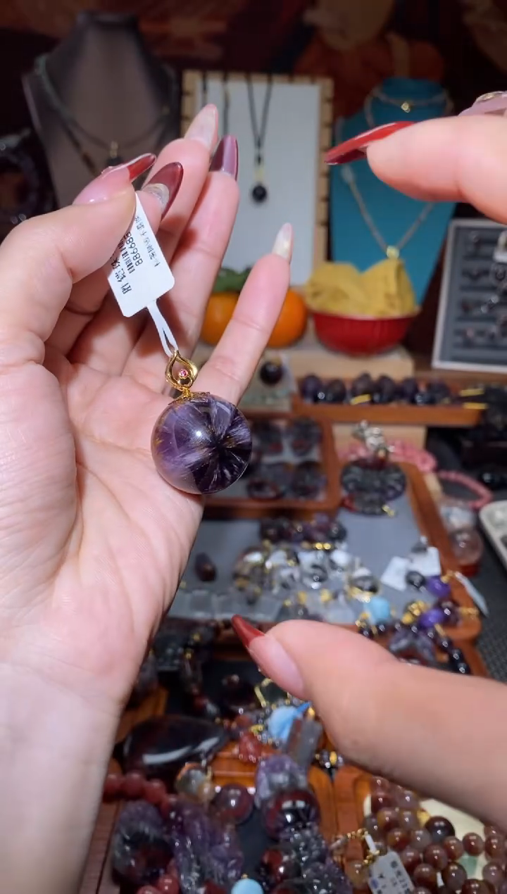 【闪购商品】水晶吊坠18K金镶嵌极光天眼