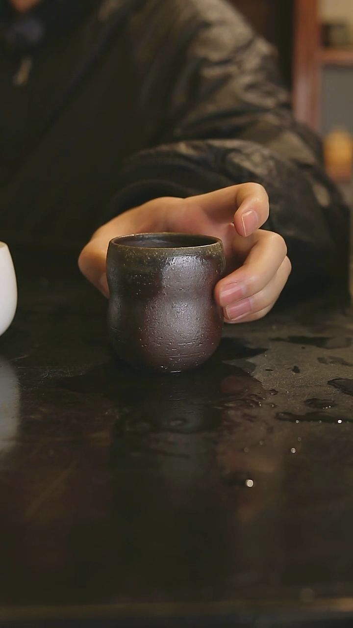 【闪购商品】景德镇柴烧裸烧陶瓷茶杯0163