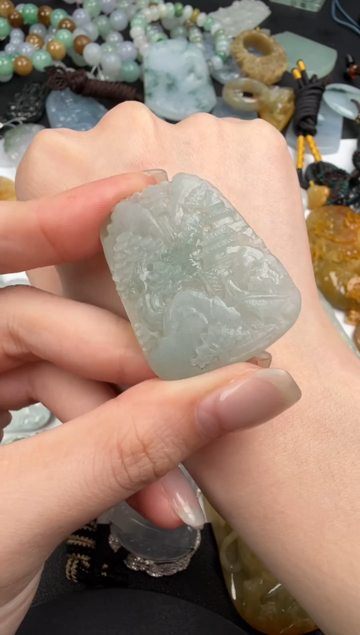 未镶嵌定制翡翠翡翠饰品-363 毛货