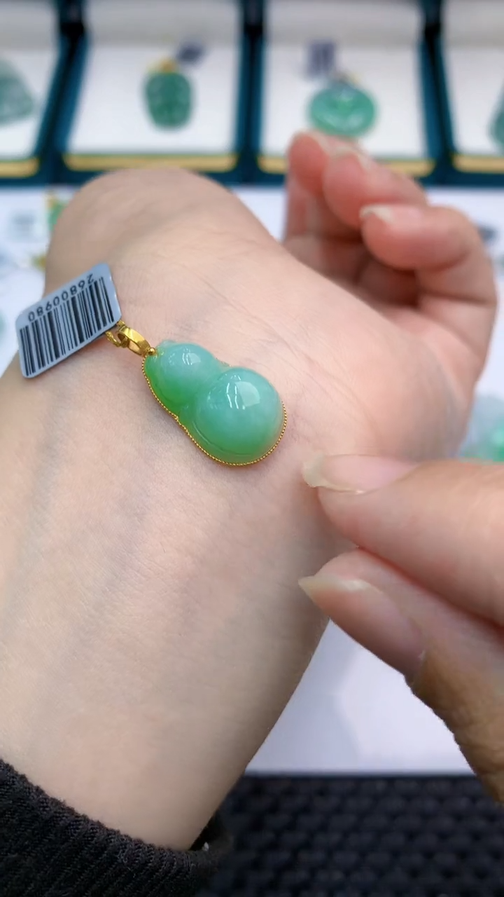 【闪购商品】翡翠颈饰18K金镶嵌            8