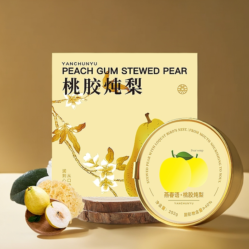 桃胶炖梨10碗新鲜冰糖银耳美味可口滋养礼品