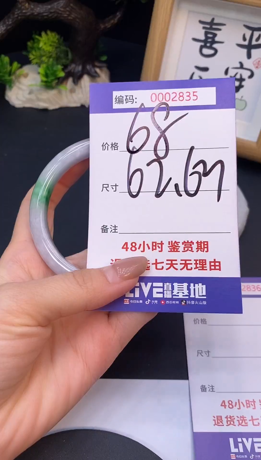 未镶嵌手镯翡翠0002835