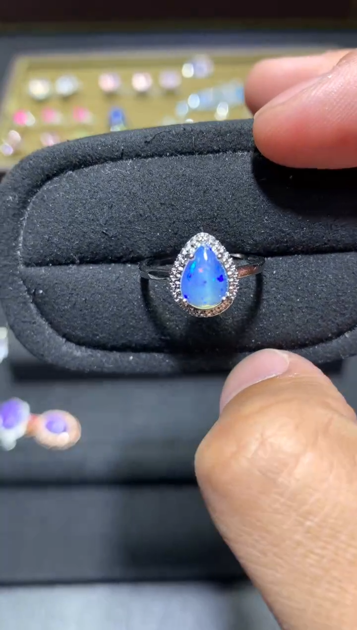 未镶嵌欧泊戒指K124