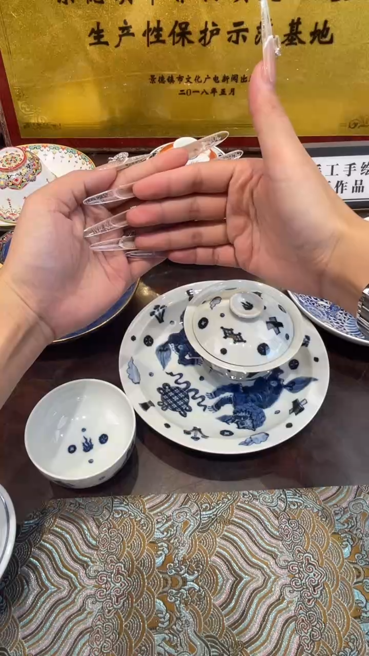 杯子瓷j*n景德镇手工手绘陶瓷