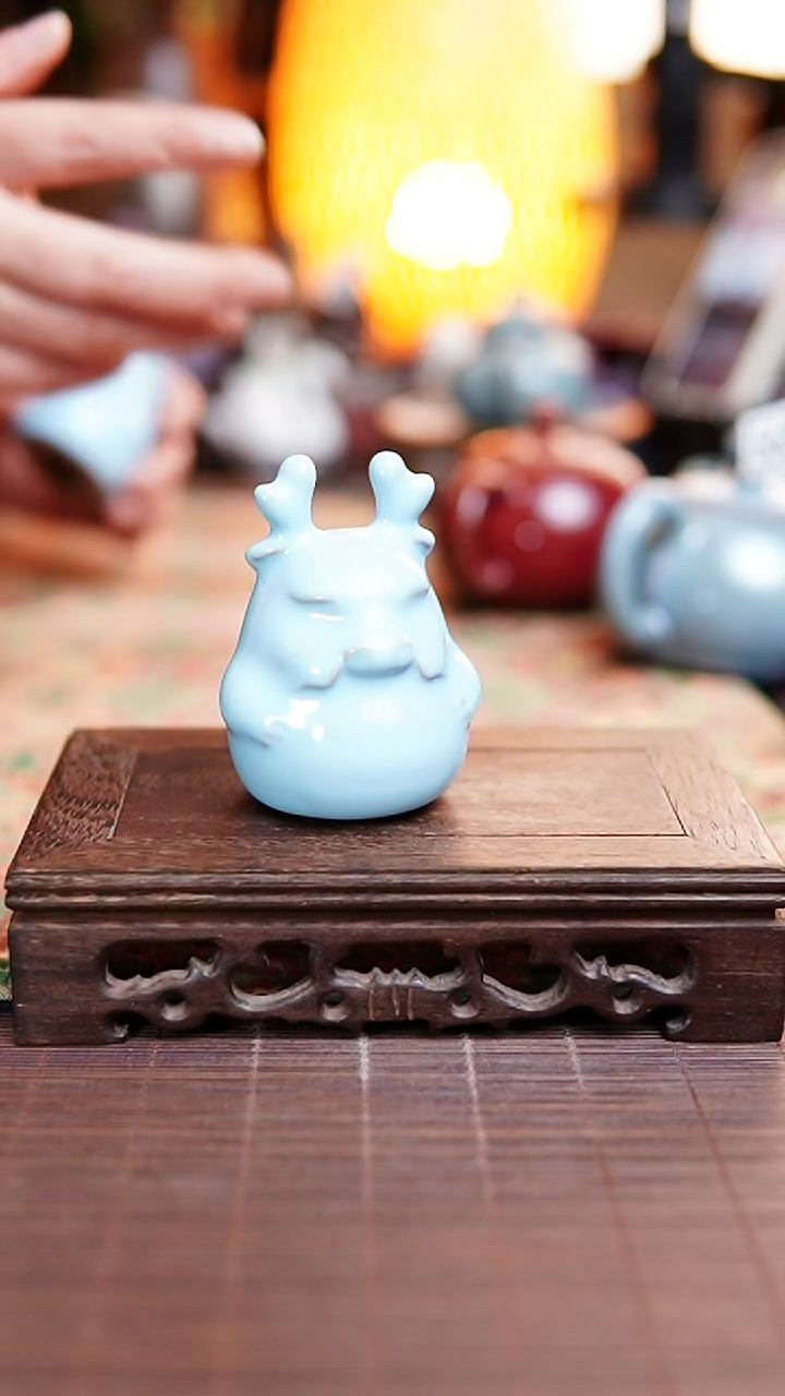 钧瓷 小茶宠12生肖摆件