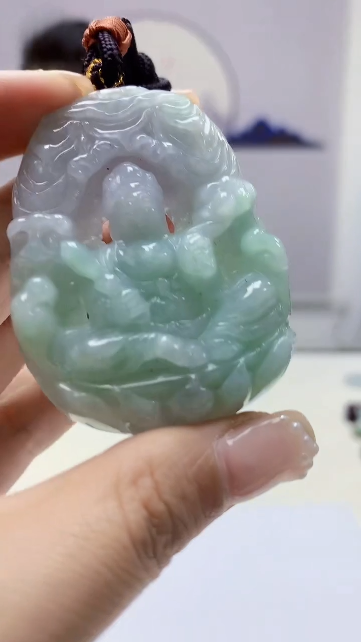 【闪购商品】定制翡翠未镶嵌4902ms-毛货68观音