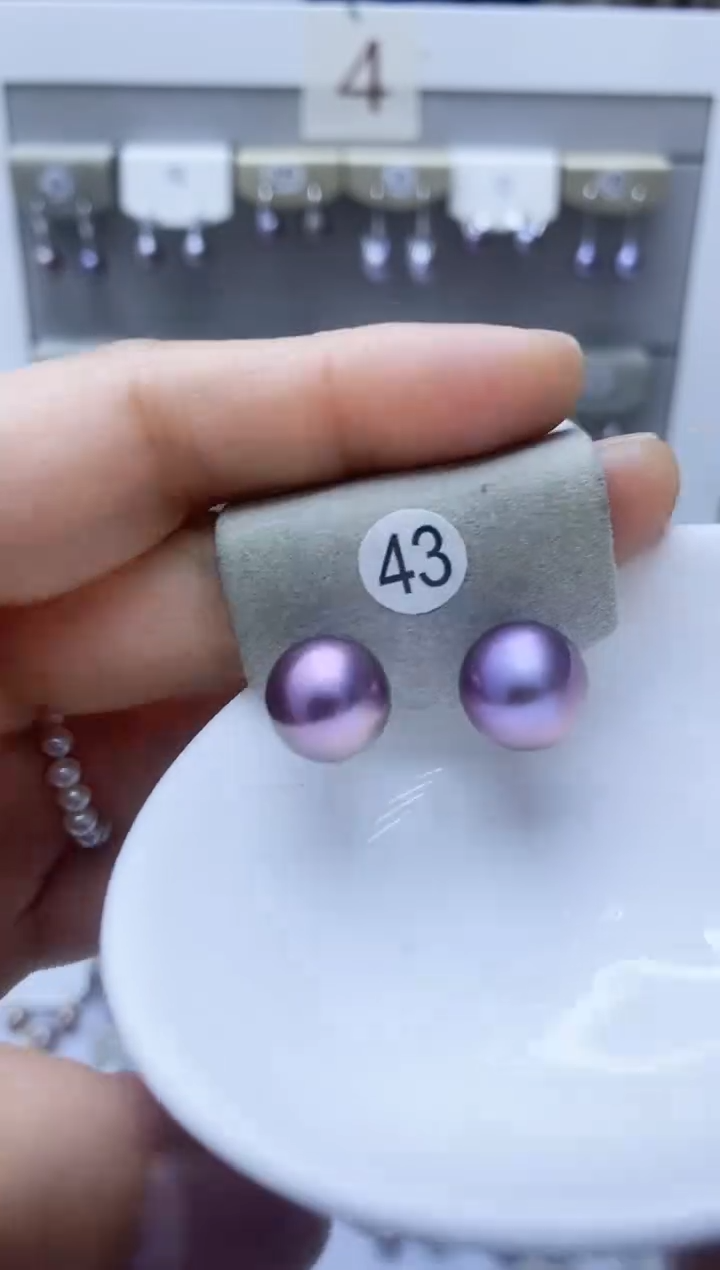 【闪购商品】淡水珍珠耳饰银S925镶嵌43