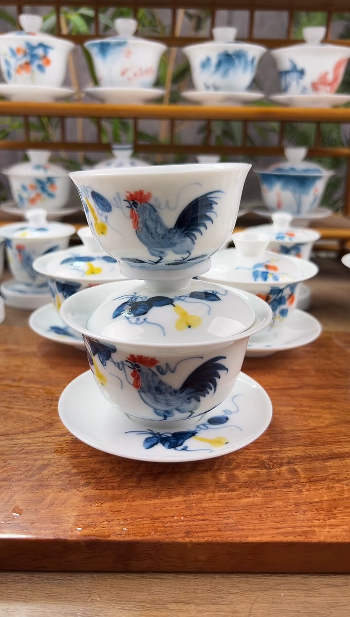 【闪购商品】全品公鸡180ml三才+主人君杯