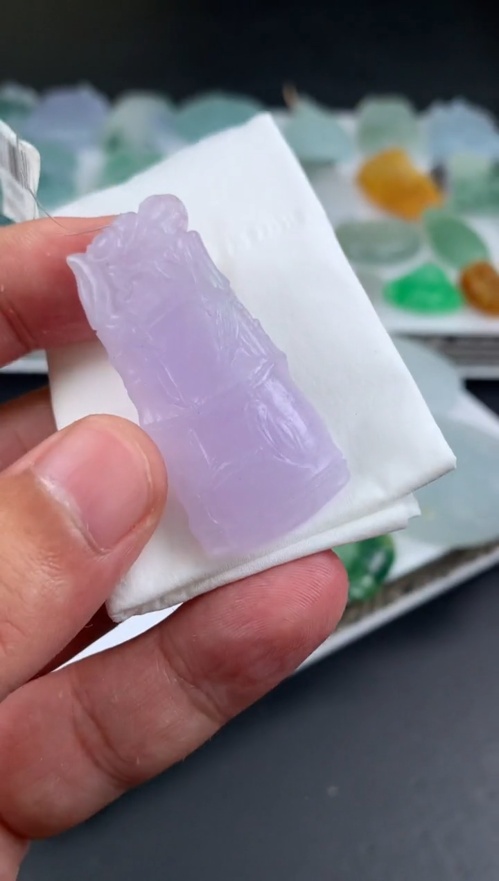 【闪购商品】定制翡翠未镶嵌竹节