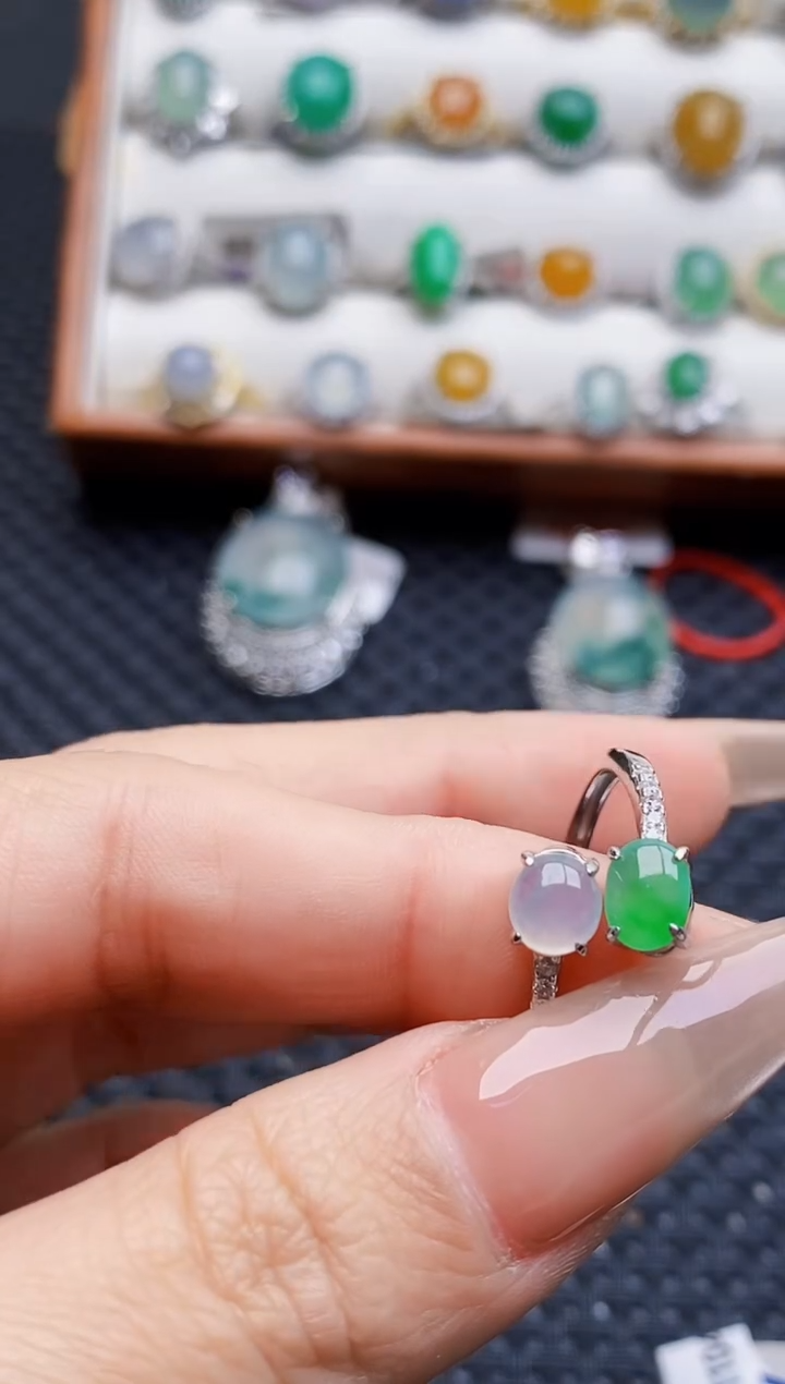 银S925镶嵌戒指翡翠2783