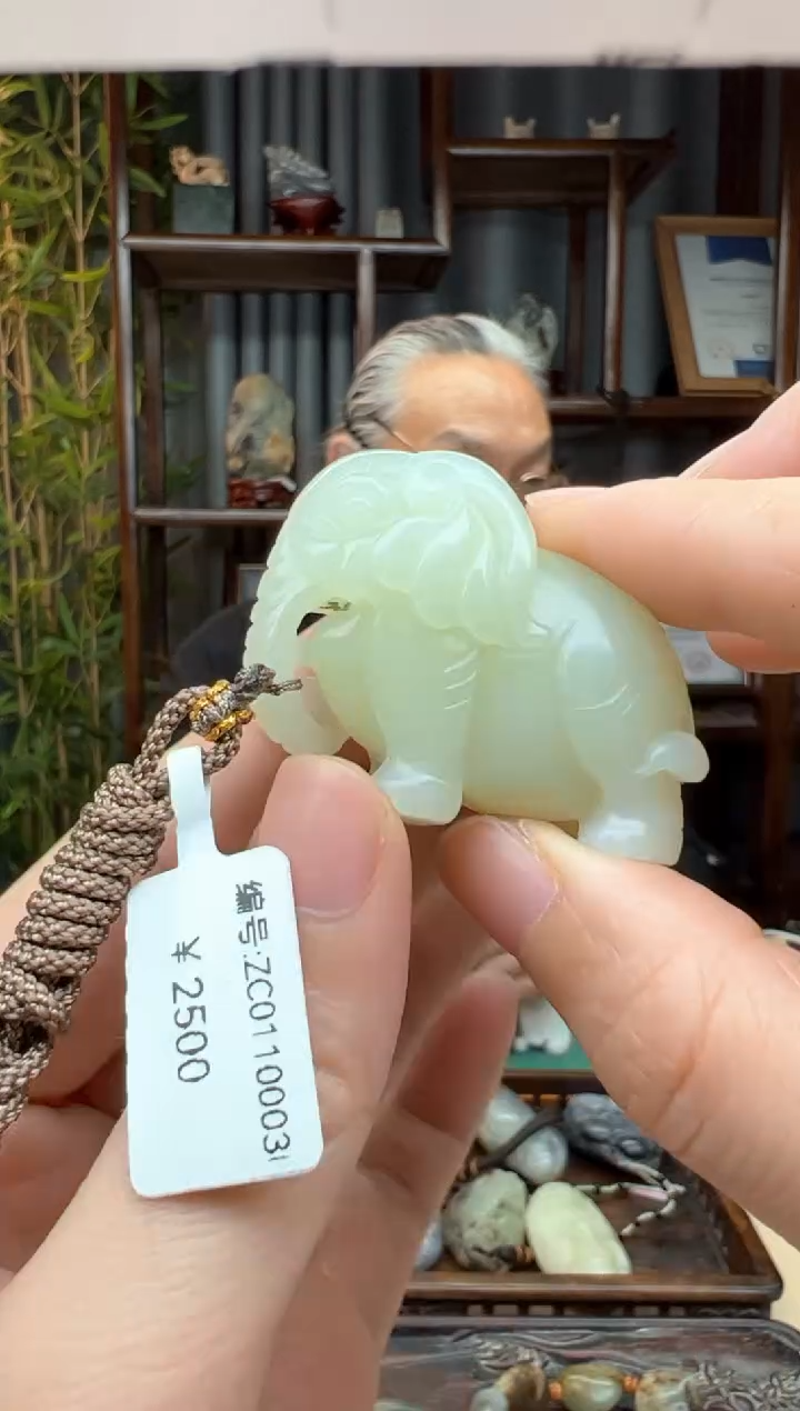 【闪购商品】和田玉颈饰银S925镶嵌吊坠