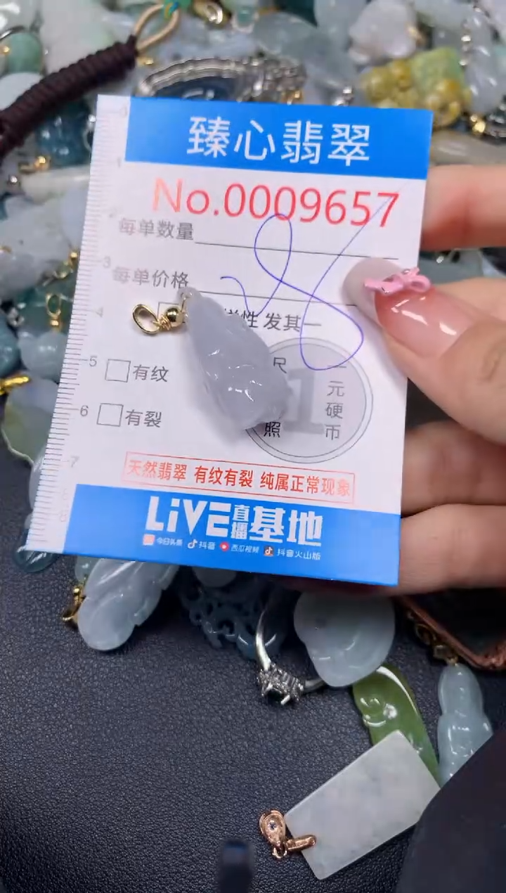 【闪购商品】翡翠颈饰未镶嵌含绳0009657