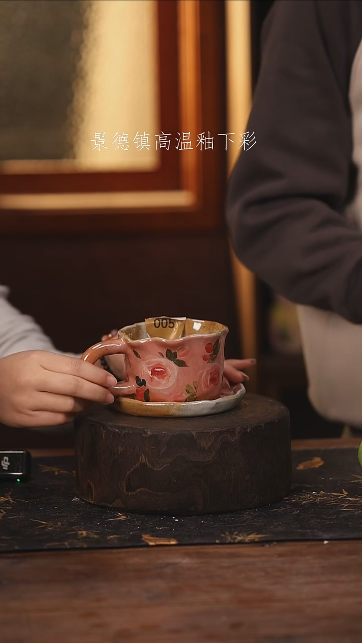 陶瓷景德镇高温釉下手绘陶瓷@L005@