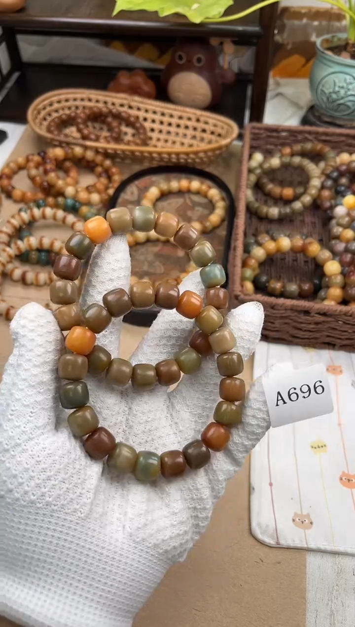 手串菩提根/象牙果a696 卡12.8 干磨莫高窟