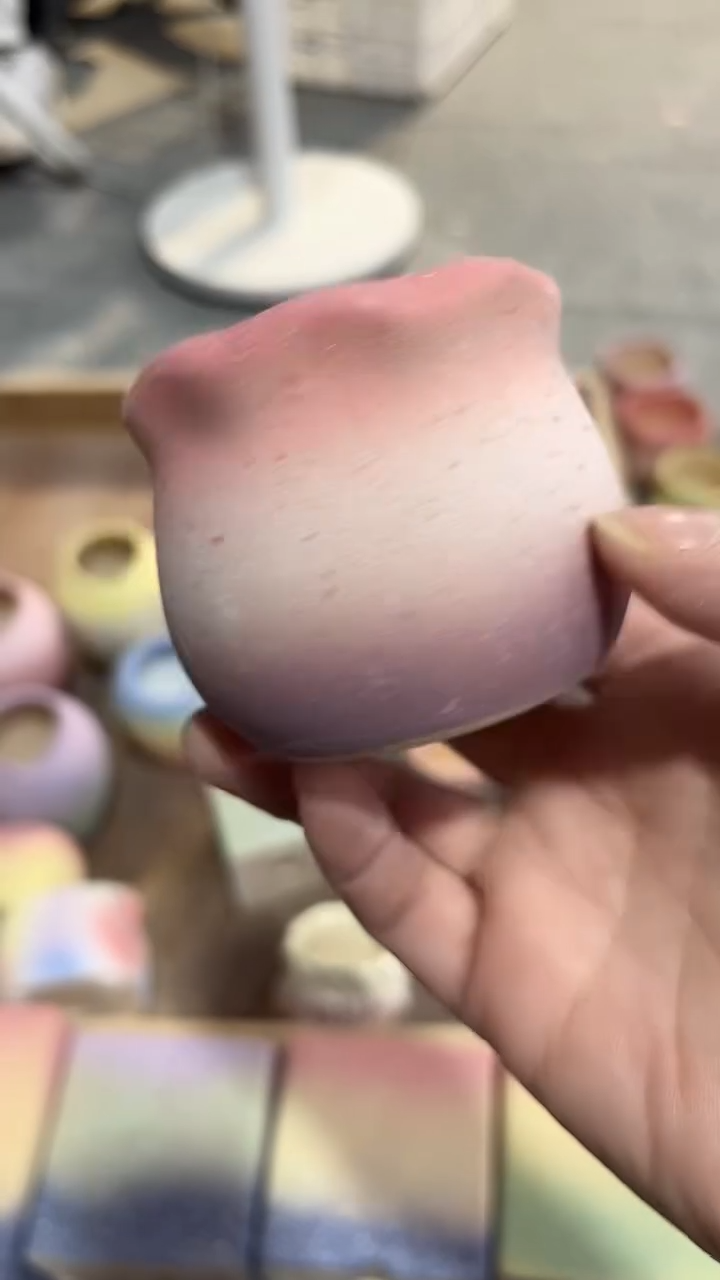 麦饭石粗陶多肉花盆5.5*5