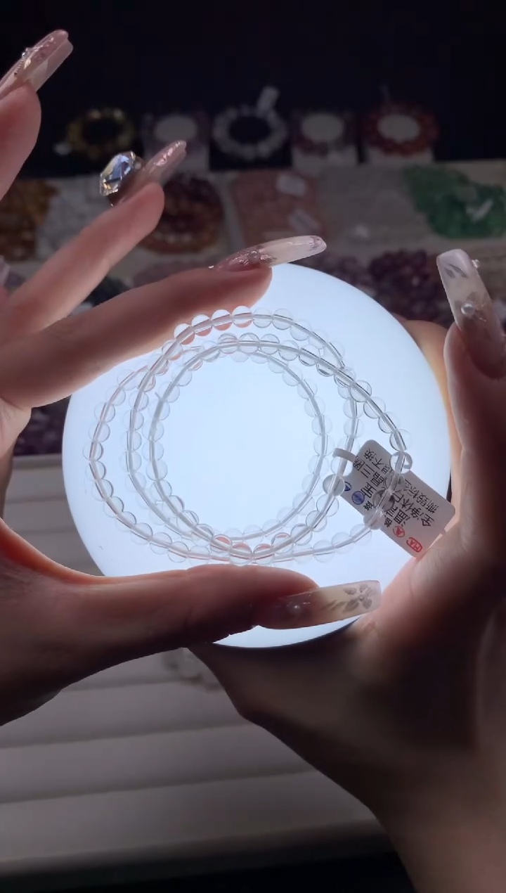 【闪购商品】水晶手链未镶嵌白水晶三圈5m，A84